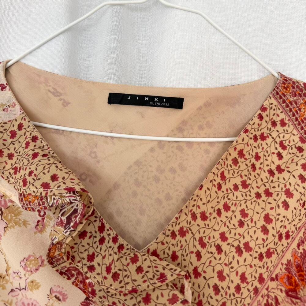 ✿ vintage patchwork floral handkerchief midi dress ✿ - Picture 5 of 8